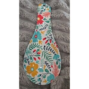 Farberware Floral Pattern Melamine Spoon Rest Multicolored 9"